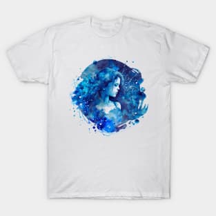 Watercolor Zodiac - Aquarius T-Shirt